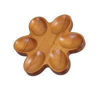 Generic 6 Wooden Egg Tray Desktop Eggs Organizing Tray Eggs Rack Eggs Display Racks Eggs Storage Eggs Counter Eggs Little Yellow Chicken Clockwork Household Eggs Egg Rack Brown Rubber Wood