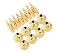 Generic 6 X 36mm Copper Speaker Spike Isolation Stand Base Feet Mats, Beautiful Silver Shock Pads for Turntable Recorder, 8 Pairs for Equipment