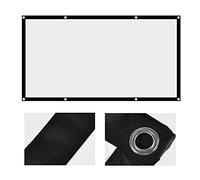 Generic 60-120 Inch 16:9 Portable White Projection Screen for Front and Rear Projection, Ideal for Outdoor Meetings (120 inches)
