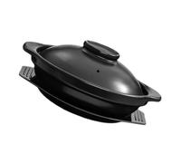 Generic 600ml Ceramic Casserole Pot for Clay Pot Cooking Lid and Tray High Temperature Resistant Shallow Cooking for Stove Top Suitable for Home and Commercial Use