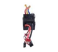 Generic 60A RC Brushless Waterproof Electronic Speed Controller for Remote Control Car, Excellent Acceleration & Throttle Response, for 1/10 RC, Plastic, Black