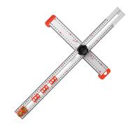 Generic 60cm Drilling Positioning Ruler, Aluminium Alloy, 2-in-1 T-Square Ruler, High Precision Angle Ruler, Woodworking Scribe Drawing Marking Gauge Tools for Carpentry