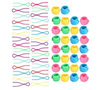 Generic 60Pcs Bobbin Thread Clips, Versatile Thread Spool Huggers for Sewers, Essential Organizing Accessories, Made of Soft Silicone and Plastic
