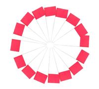 Generic 60pcs Red Utility Marking Flags with Steel Wire Stakes for Lawn and Sprinkler Heads, Triangle Pvc Flags Providing Enhanced Visibility for Construction and Landscaping Applications