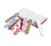 Generic 60pcs Small Nail Files for Manicure Procedures Double-Sided Sponge Nail Buffers with Assorted Colours and Protecting Tools and Professional Use Random Color