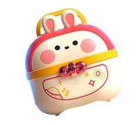Generic 62 Piece Doctor Toys Set with Cute Space Bunny Storage Case Role Playing Educational Hospital Playset for Kids Cognitive Development (Red)