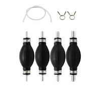 Generic 6mm/8mm/10mm/12mm Hand Fuel Pump Line Rubber Aluminum Hand Primer Bulb Diesel Oil Transfer Petrol for Car Boat Marine Outboard(4pcs)
