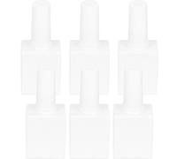 Generic 6pcs 10ml Empty Refillable Nail Polish Bottles with Brush Cap Glass Nail Gel Containers Storage and Portable Application