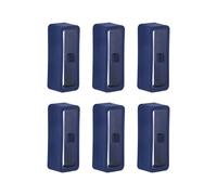 Generic 6Pcs 22mm Blue Silicone Watch Band Strap Keeper for Xiaomi Watch S1/S1 Active/Mi Watch