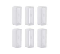 Generic 6pcs 22mm Silicone Rubber Watch Strap Keeper, Compatible with Fitbit Charge 2/3/3SE/4, Classic Watch Band Design, White, 22mm