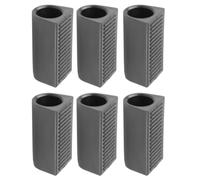 Generic 6pcs Black Plastic Wheelchair Anti-tip Stabilizer Sleeve with Textured Embossing, Impact Proof and Prolongs Device Life, Suitable for Rear Wheel Protection and Mobility Safety