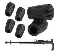 Generic 6Pcs Black Trekking Rubber Pad Tips Walking Stick Accessory Fits Most Asphalt Rock Snow