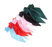 Generic 6pcs Bowknot Hair Clips Stylish Ribbon Barrettes for Women Elegant Hair Accessories for Parties Weddings and Daily Use Solid Colors