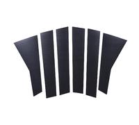Generic 6PCS Car Door Window Pillar Posts Cover Trim for 2017-2022, Exterior Door Window Pillar Moulding Panel Decorative Cover Replacement with High Strength Adhesive (Carbon Fiber Style)