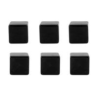 Generic 6PCS Dice Plastic Dice Blocks 30 X 30 X 30mm Six Sided for Classroom Teaching Board Games DIY Drawing Number Letter Puzzle Activities (Black)