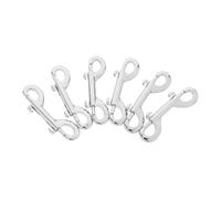 Generic 6pcs Double Ended Dog Leash with 360° Rotating Snap Hooks Zinc Alloy Trigger Chain Metal Clips Key Holder Diving Clips for Safe Comfortable Pet Management 89mm