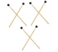 Generic 6pcs Drum Mallet for Boys and Girls and Students Polished Percussion Sticks for Tongue Drum and Musical Instruments Practice Tool for Beginners and Professionals