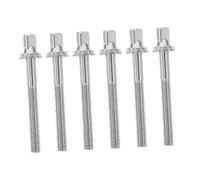 Generic 6pcs Drum Screws Bolts Tie Bar Tension Rods for Bass Drum Percussion Replacement Parts Drum Tension Kit Drum Tension Adjustment Drum Spare Rods Drum Tension Accessories Silver