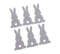 Generic 6Pcs Easter Bunny Money Holders Felt Bulk Cute Basket Stuffers Tag Decorations Light Grey