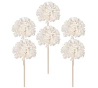 Generic 6pcs Flower Rattan Diffuser Sticks Made of Natural Rattan with Artistic Flower Top Design, Practical Aroma Sticks for Essential Oil Bottles and Indoor Home Decor