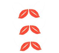 Generic 6Pcs Funny Cosplay Props Thick Plastic Lips Sausage Mouth Big Mouth Decorations for Party Entertainment April Fool’S Day