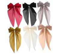 Generic 6pcs Hair Ribbon Bows for Temperament Hair Accessories and Barrettes for Women