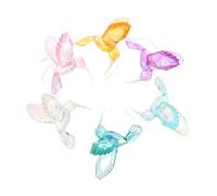 Generic 6pcs Hanging Hummingbird Ornaments Acrylic Material Hanging Birds with Delicate Lovely Design for Home Flying Birds Decor and Christmas Tree Ornaments for Garden Decorations