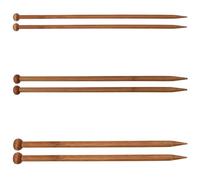 Generic 6PCS Knitting Needles Set, Different Sizes Bamboo, Warm Wooden, DIY Handmade Wool Sweater Scarf for Beginner (6mm, 8mm, 10mm, 25cm)
