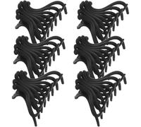 Generic 6pcs Large Claw Hair Clips for Thick and Thin Hair Minimalist Black Acrylic Easy to Use for Daily Wearing and Cooking