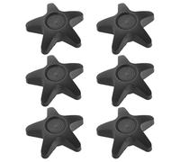 Generic 6Pcs M6 Wheelchair Grip Knobs Replacement Set, Walker Adjustment Knobs with Threaded Nuts, Sturdy Mobility Aid Parts for Wheelchairs and Walkers