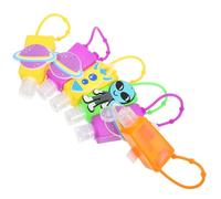 Generic 6Pcs Mini Lotion Bottle Silicone Lotion Container with Cartoon Silicone Cover 30Ml Leakproof Design Refillable Travel Hanging Bottle Can Be Attached to Key Ring Random Color