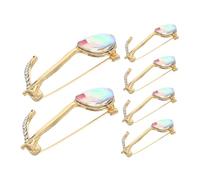 Generic 6pcs Musical Note Shawl Pins Brooches for Women No-sew Treble Clef Brooch Pins for Shirt Collar Scarf Jacket Bag Functional and Stylish Accessories for Birthday Wedding Gift