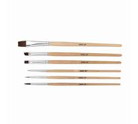 Generic 6pcs Nylon Hair Paint Brushes Soft Art and Face Makeup Brush Set for Watercolor and Halloween Use