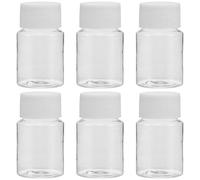Generic 6pcs Portable Plastic Medicine Bottles with Caps 30ml Each, Liquid Dispensing Containers for Home and Travel Use