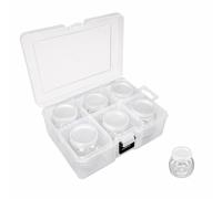 Generic 6Pcs Pumpkin Bottles Diamonds Painting Containers Multi Purpose Portable Plastic Case Box with Stickers & Compartments Arts Crafts Storage Bottle for Hardware Rhinestone