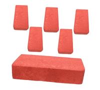 Generic 6pcs Red Foam Fake Bricks Comedy Stage Props Reusable Simulation Bricks for Magician Tricks Building Blocks Halloween Film Gimmicks