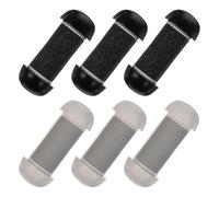 Generic 6pcs Replacement Roller Heads for Electric Waterproof Foot File Callus Remover Pedicure File Roller Refill for Foot Grinder 3 White 3 Black Grit
