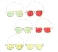 Generic 6pcs Reusable Eye Ice Pack and Heat Compress Masks for Fatigue Relief Cold Gel Eye Pads Cooling and Warming Function Practical Care Pads for Tired and Headache Therapy Random Style