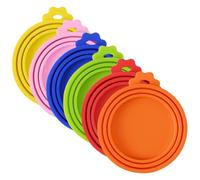 Generic 6pcs Silicone Pot Lid Set with Three Inner Diameter Sizes 6.5cm, 7.5cm, and 8.5cm, Reusable Can Lids to Maintain Freshness for Cat Can Tops and Yogurt Jars, for Kitchen Use