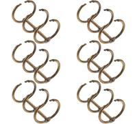 Generic 6pcs Three-Hole Binder Rings Made of Alloy Smooth Surface and Lightweight Design, for Scrapbook Binder Rings and Organising Loose Leaf Papers in Office or School Use