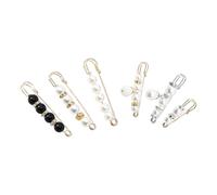 Generic 6pcs Waist Tightening Brooch Pins for Dresses and Skirts, Alloy and Plastic Material, Simple and Elegant Design, Fixes Elastic Waistband Securely for Everyday Wear
