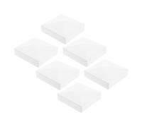 Generic 6pcs White 4-Inch PVC Fence Post Caps Pyramid Style Plastic Railing and Mailbox Post Covers for Outdoor Deck and Garden Fencing