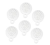 Generic 6pcs White Meridian Scalp Massage Brush Set - Hair Scalp Shampoo Massager Comb for Deep Cleansing, Exfoliation, and Relaxation - Suitable for Home Bath and Hair Care