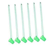 Generic 6pcs Wine Glass Necklace Christmas Shot Glasses Christmas Decoration Christmas Wine Glasses Red Christmas Decor Christmas Plastic Shot Glasses St Patricks Day Accessories Green