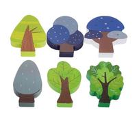 Generic 6PCS Wooden Tree Set Natural Wood Accessories for Enhancing Train Track Scenes for Skill Development and Versatile Play Environments