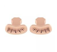 Generic 6x2x Eyelash Stamps Stencil with Handle, Lazy Quick Makeup under Eyelash Template for Girls, 6 Pcs