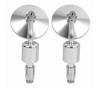 Generic 7/8" Motorcycle Side Mirrors, Adjustable Design for Enhanced Visibility Day and Night, Built to Last - 1 Pair (Silver)