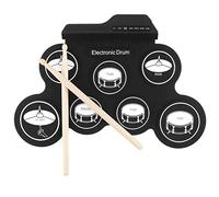 Generic 7 Pad Electronic Drum Practice Pad with 8 Demo Songs 3 Rhythms 3.5mm Jack for Musicians and Students Lightweight 16oz