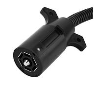 Generic 7 Way Trailer Plug Cable Fit for Cord Wire Harness for RV Towing Convenient Trailer Wiring Heavy Duty Connector for RVs, Campers Black 2 Meter