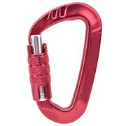 Generic 7075 Aluminum D Ring Buckle, Durable Automatic Lock for Outdoor Safety, 1200kg Load, Gray, 1 PC (Red)
